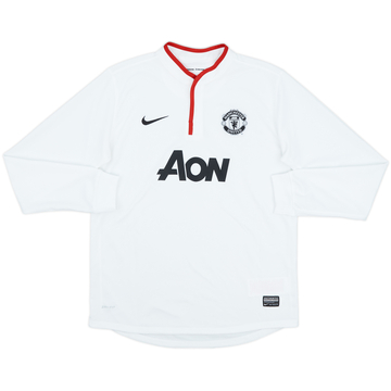 2012-14 Manchester United Away L/S Shirt - 9/10 - (XL.Boys)