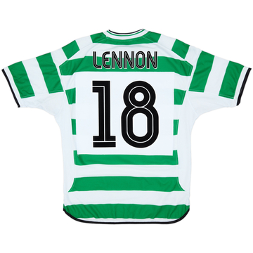 2001-03 Celtic Home Shirt Lennon #18 - 7/10 - (M)