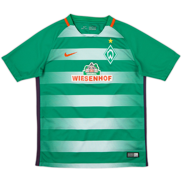 2016-17 Werder Bremen Home Shirt - 9/10 - (L.Boys)