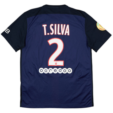 2015-16 Paris Saint-Germain Home Shirt T.Silva #2 - 10/10 - (M)