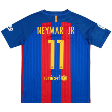 2016-17 Barcelona Home Shirt Neymar Jr #11 - 9/10 - (XL.Boys)