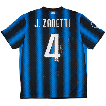 2010-11 Inter Milan Home Shirt Zanetti #4 - 4/10 - (XL)