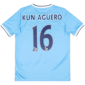 2013-14 Manchester City Home Shirt Kun Aguero #16 - 6/10 - (XL.Boys)