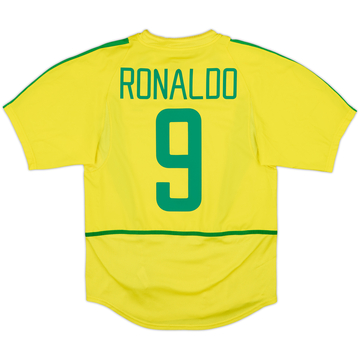 2002-04 Brazil Home Shirt Ronaldo #9 - 9/10 - (S)