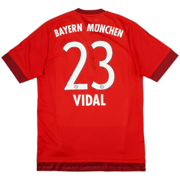 2015-16 Bayern Munich 'Signed' Home Shirt Vidal #23 - 7/10 - (M)
