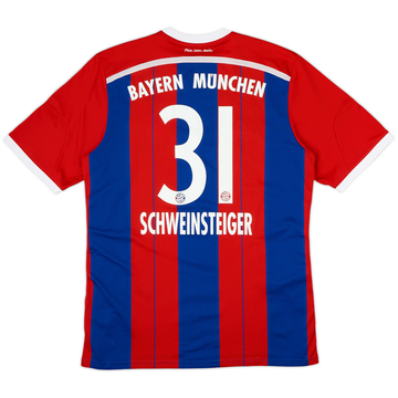 2014-15 Bayern Munich Home Shirt Schweinsteiger #31 - 6/10 - (XL)