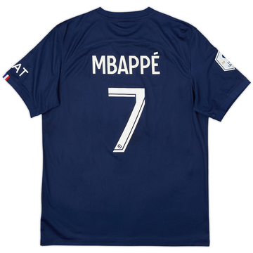 2022-23 Paris Saint-Germain Home Shirt Mbappe #7 - 7/10 - (L)