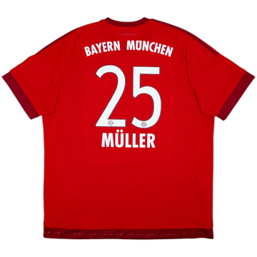2015-16 Bayern Munich Home Shirt Muller #25 - 8/10 - (XXL)