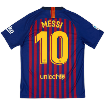 2018-19 Barcelona Home Shirt Messi #10 - 9/10 - (M)