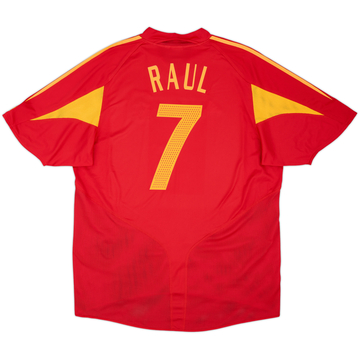 2004-06 Spain Home Shirt Raul #7 - 7/10 - (XXL)