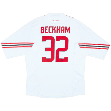 2008-09 AC Milan Player Issue Away L/S Shirt Beckham #32 - 7/10 - (XL)