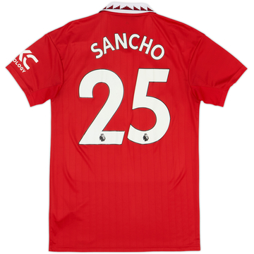 2022-23 Manchester United Home Shirt Sancho #25 - 6/10 - (S)