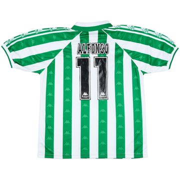 1995-97 Real Betis Home Shirt Alfonso #11 - 9/10 - (XL)