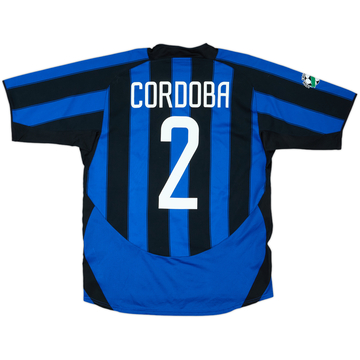 2003-04 Inter Milan Match Issue Home Shirt Cordoba #2