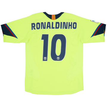 2005-06 Barcelona Away Shirt Ronaldinho #10 - 9/10 - (M)