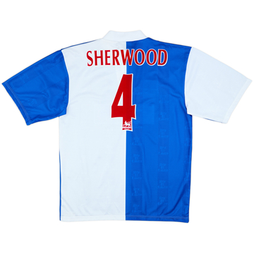 1996-98 Blackburn Rovers Home Shirt Sherwood #4 - 9/10 - (L)