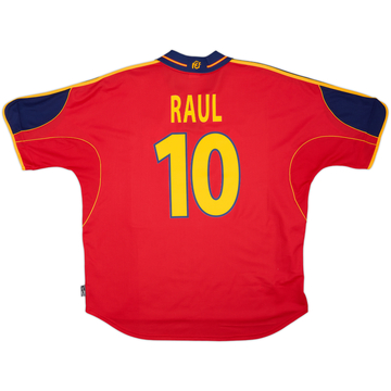 1999-02 Spain Home Shirt Raul #10 - 10/10 - (XL)
