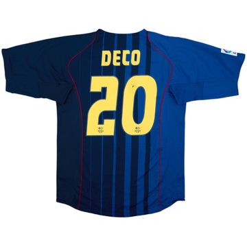 Camiseta de visitante del Barcelona 2004-05 Deco #20 - 6/10 - (L)