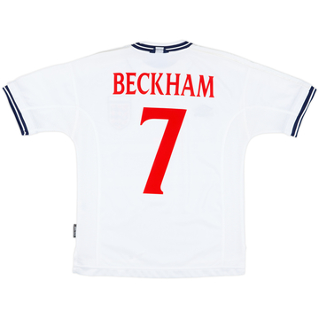 1999-01 England Home Shirt Beckham #7 - 7/10 - (Y)