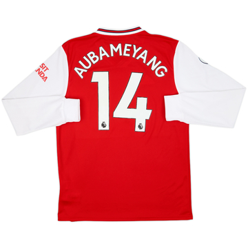 2019-20 Arsenal Home L/S Shirt Aubameyang #14 - 10/10 - (M)