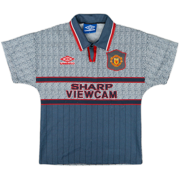 1995-96 Manchester United Away Shirt - 8/10 - (M.Boys)