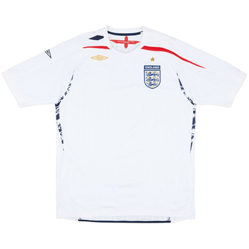 2007-09 England Home Shirt - 5/10 - (XL)