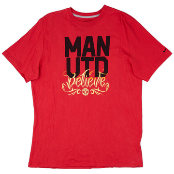 2011-12 Manchester United Nike Cotton Tee - 10/10 - (XL)