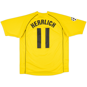 2001-02 Borussia Dortmund Match Issue Champions League Home Shirt Herrlich #11