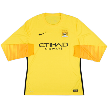2015-16 Manchester City Player Issue GK Shirt - 8/10 - (XL)
