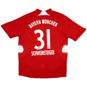Camiseta de local del Bayern Munich 2007-08 Schweinsteiger #31 - 5/10 - (L)