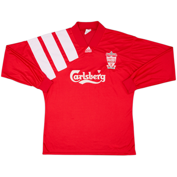 1992-93 Liverpool Centenary Player Issue Home L/S Shirt - 8/10 - (L/XL)