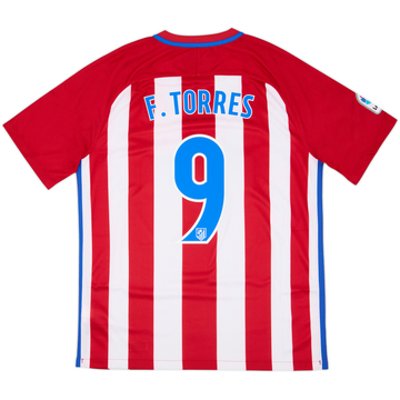 2016-17 Atletico Madrid Home Shirt Torres #9 - 6/10 - (L)
