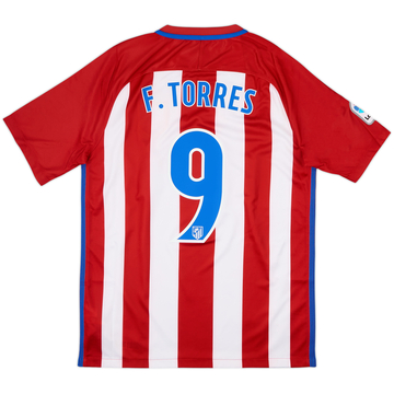 2016-17 Atletico Madrid Home Shirt Torres #9 - 6/10 - (M)
