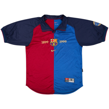 1999-00 Barcelona Centenary Home Shirt - 4/10 - (S)