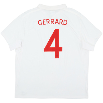 2009-10 England Home Shirt Gerrard #4 - 8/10 - (3XL)