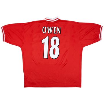 1996-98 Liverpool Home Shirt Owen #18 - 8/10 - (XXL)