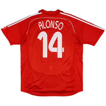 2006-08 Liverpool Home Shirt Alonso #14 - 6/10 - (XL)