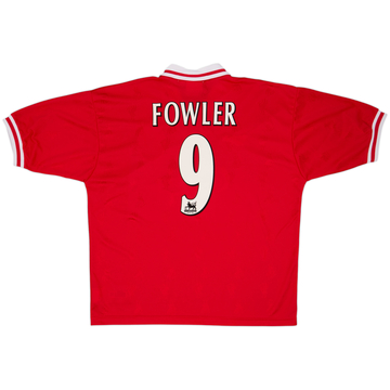 1996-98 Liverpool Home Shirt Fowler #9 - 9/10 - (XL)