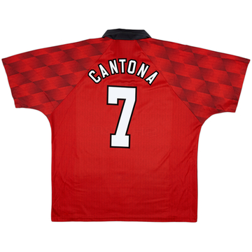 1996-98 Manchester United Home Shirt Cantona #7 - 8/10 - (XL)