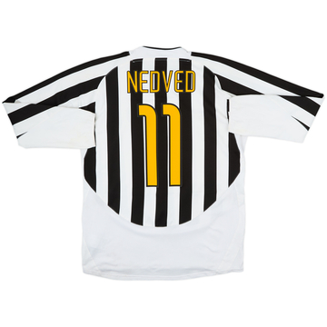 2003-04 Juventus Home L/S Shirt Nedved #11 - 7/10 - (L)