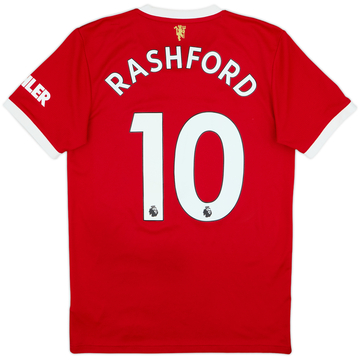 2021-22 Manchester United Home Shirt Rashford #10 - 8/10 - (S)