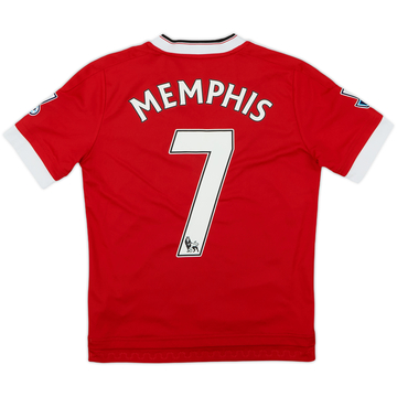 2015-16 Manchester United Home Shirt Memphis #7 - 9/10 - (M.Boys)