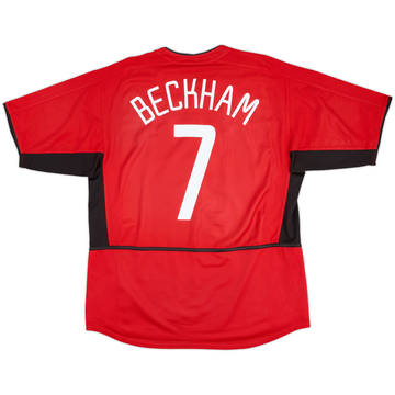 2002-04 Manchester United Home Shirt Beckham #7 - 6/10 - (L)
