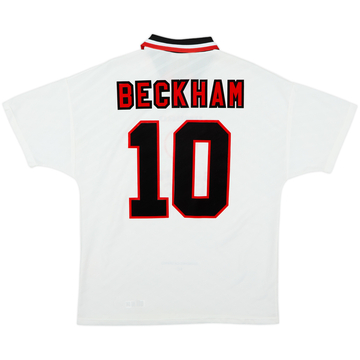 1996-97 Manchester United Away Shirt Beckham #10 - 6/10 - (L)
