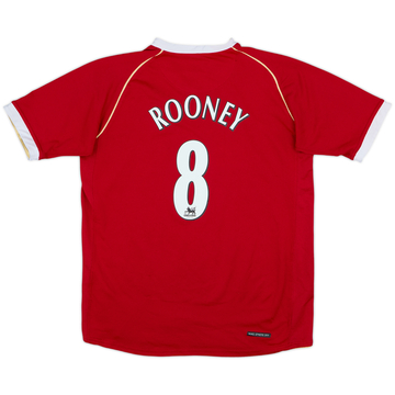 2006-07 Manchester United Home Shirt Rooney #8 - 6/10 - (L.Boys)