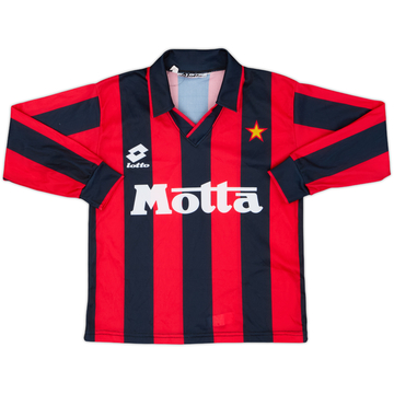 1993-94 AC Milan Home L/S Shirt - 9/10 - (S.Boys)