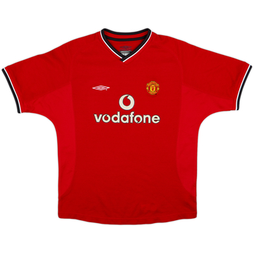 2000-02 Manchester United Home Shirt - 8/10 - (L.Boys)