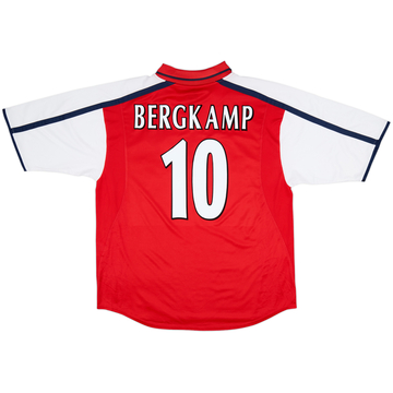2000-02 Arsenal Home Shirt Bergkamp #10 - 9/10 - (XL)