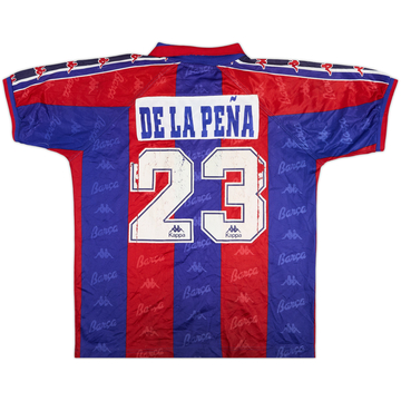 1995-97 Barcelona Home Shirt de la Pena #23 - 4/10 - (L)