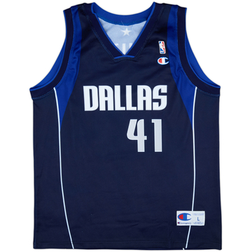 2001-10 Dallas Mavericks Nowitzki #41 Champion Away Jersey - 9/10 - (L)